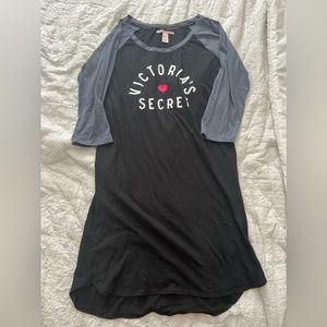 Victorias Secret nightgown, size medium, black, gray, pink